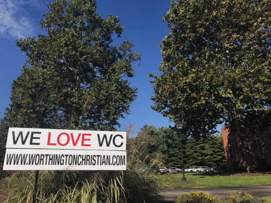 Worthington+Christian+places+signs+outside+of+their+school+that+closely+resemble+the+signs+that+Tim+Ball+uses+to+promote+the+ABCs+of+Betrayal+website.+Worthington+Christian+playfully+mocks+his+cause+by+promoting+love.