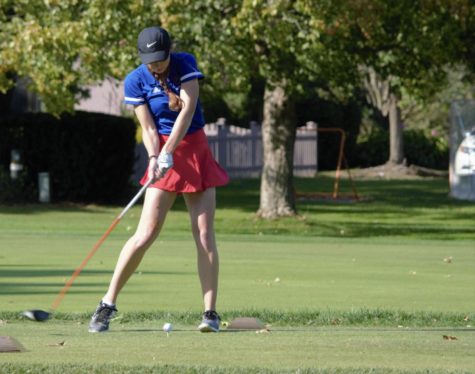Claudia Scott on the course during the Worthington Cup, Fall 2021