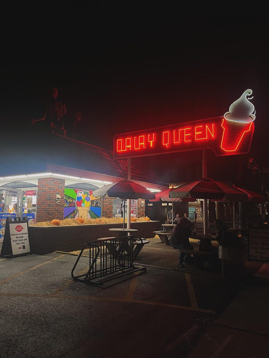 The Old Worthington Dairy Queen tries on a new style with Halloween decorations like skeletons and other terrifying monsters.
