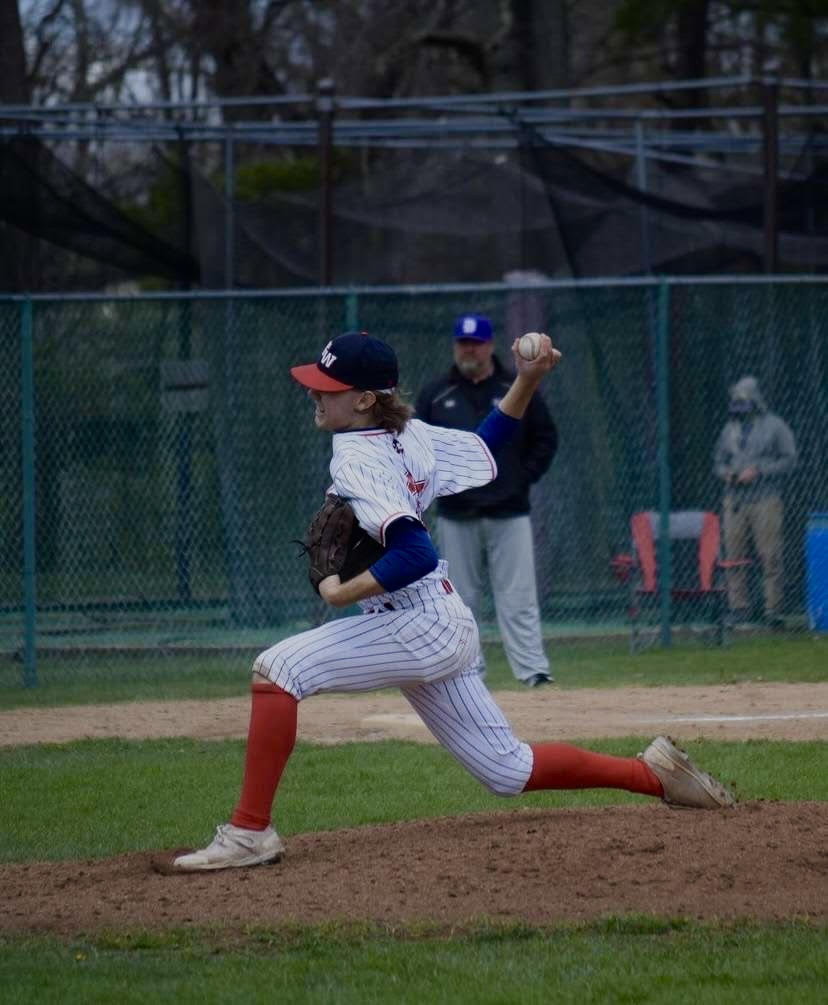 Pitcher, Braeden Schmidt at the mound