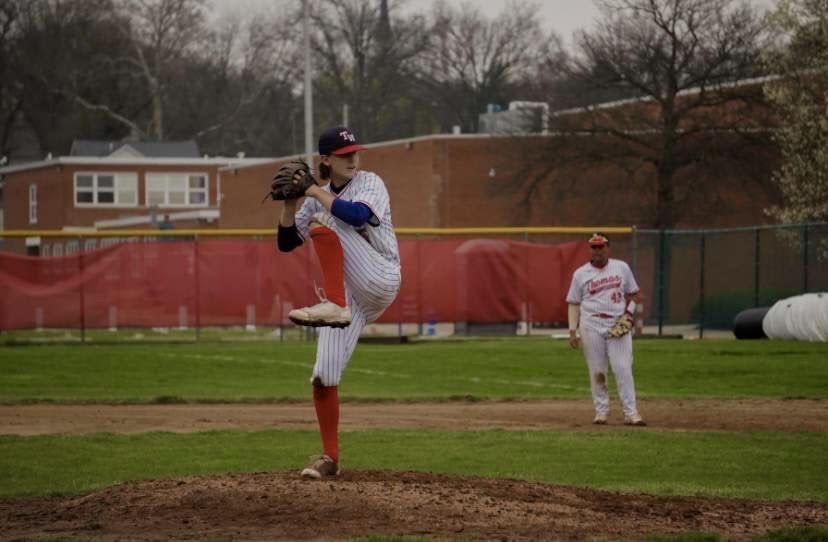 Pitcher, Braeden Schmidt at the mound