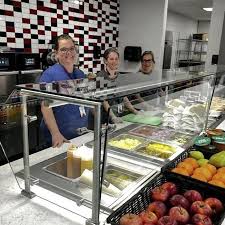 Lunch ladies at the new cafeteria in Thomas Worthington High School