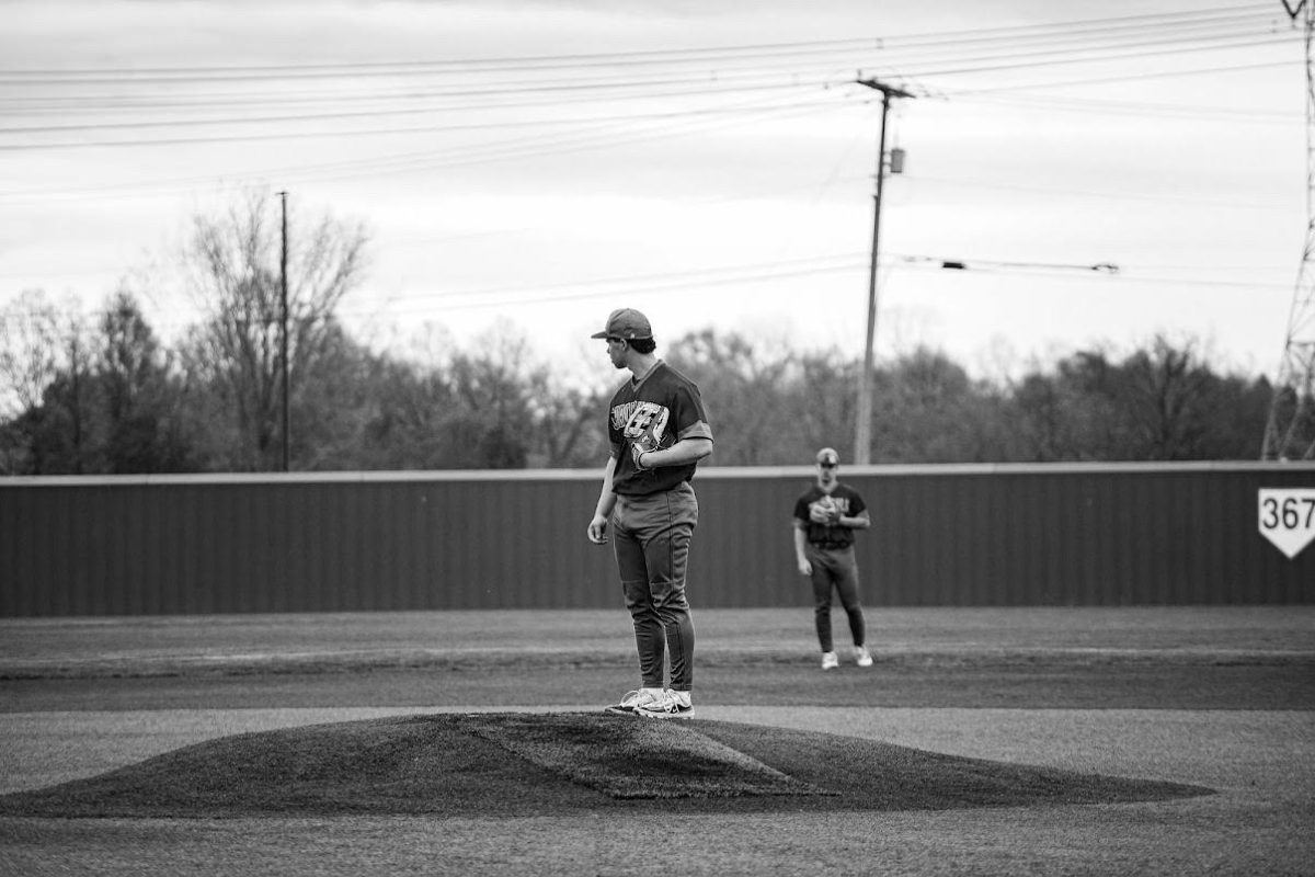 Will Gams lines up to pitch the game winning strike-out